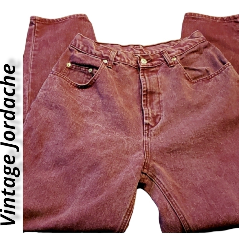 Vintage 90s Jordache High Rise Purple Jeans EUC  26-27" waist